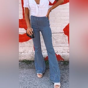 Striped Flared Jeans